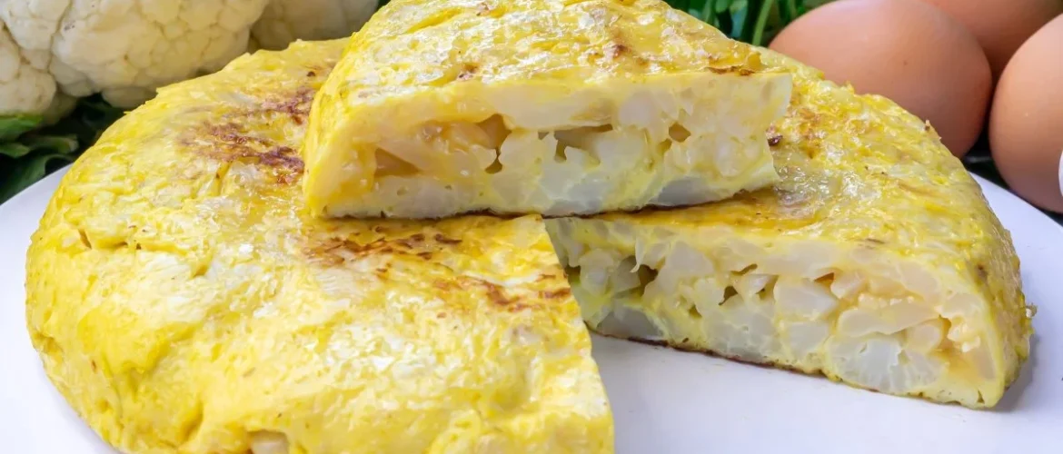 Tortilla española de coliflor